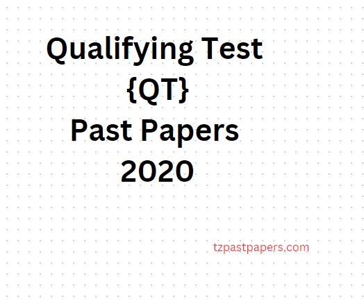 Qualifying Test QT Past Papers 2020