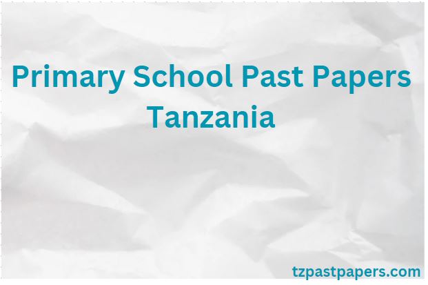 Primary School Past Papers Tanzania