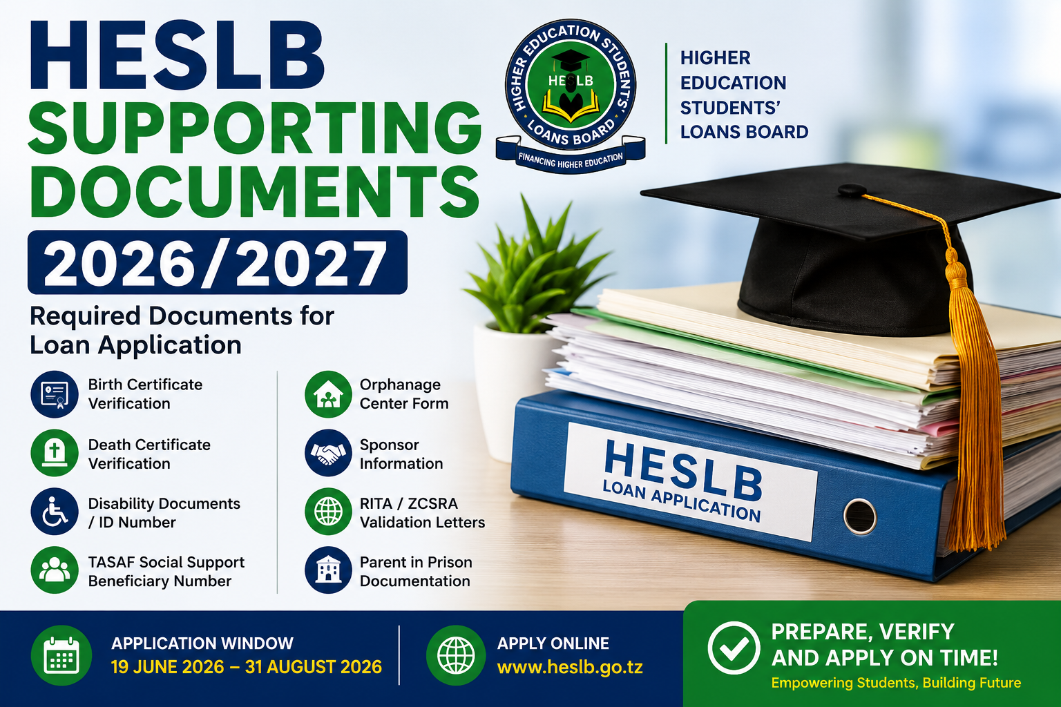 HESLB Supporting Documents 2026/2027 required documents for loan application